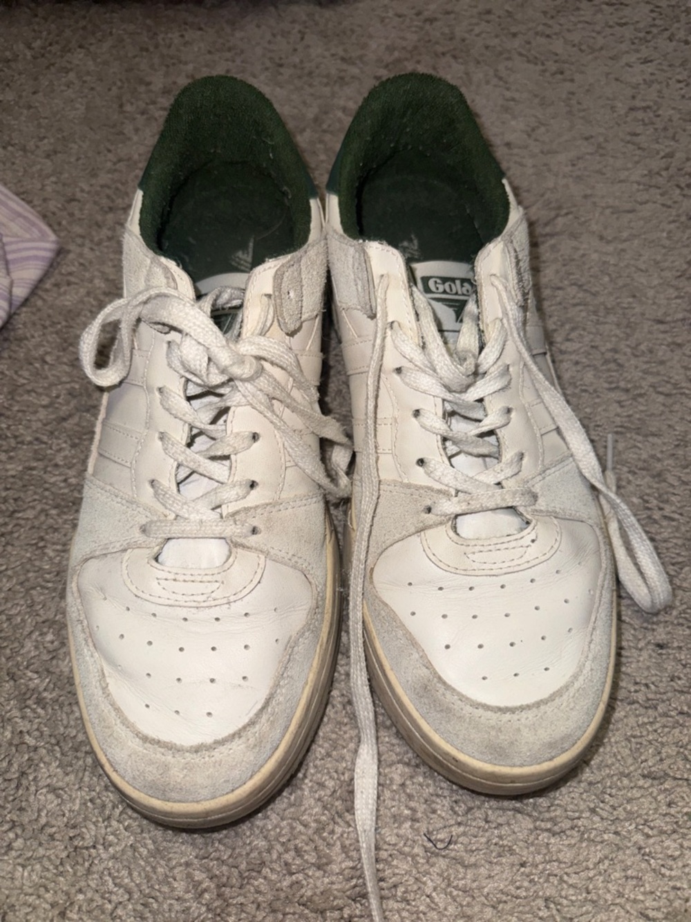Gola women’s White Low-Top Sneakers with Green Liner